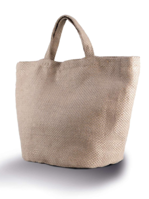 KI0227 100% NATURAL YARN DYED JUTE BAG